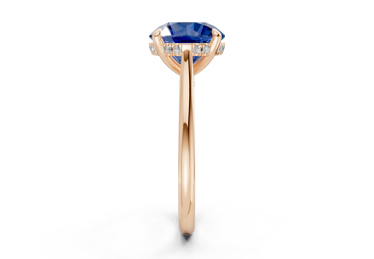 Piper Sapphire Gemstone Solitaire Round Cut 2.3mm Engagement Ring
