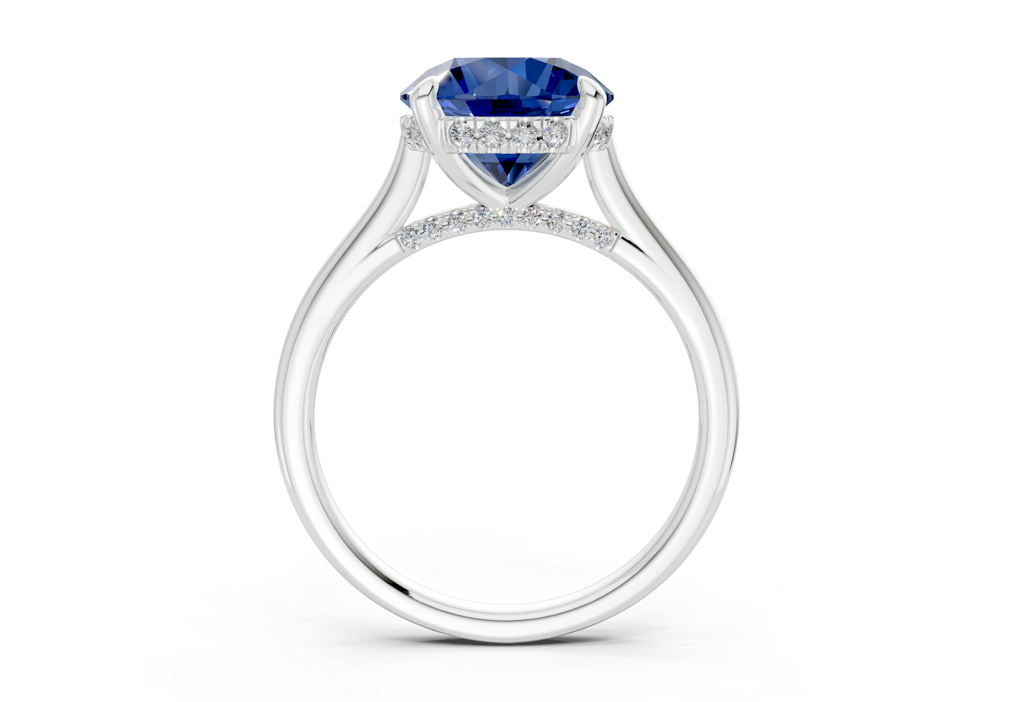 Piper Sapphire Gemstone Solitaire Round Cut 2.3mm Engagement Ring