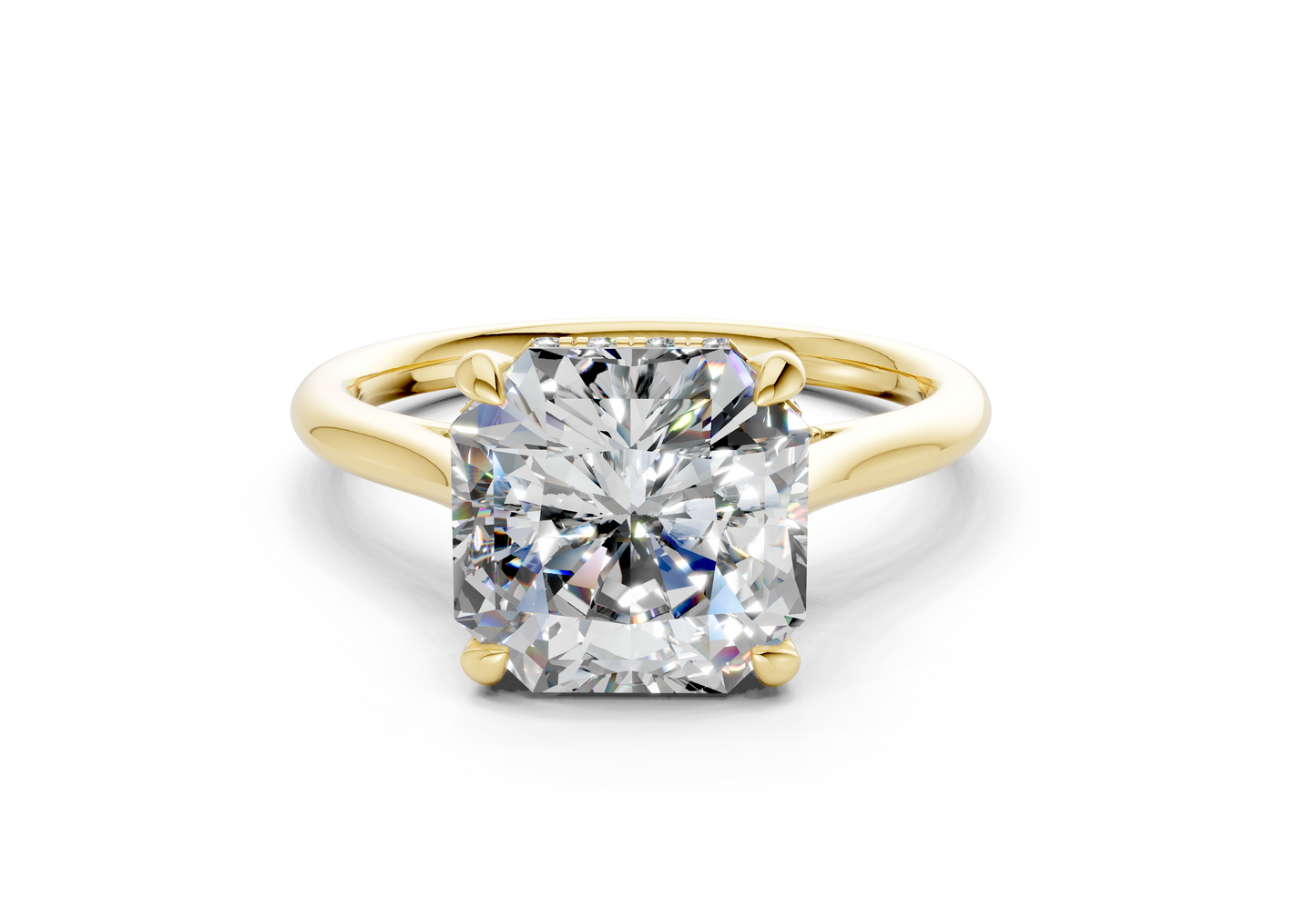 Piper Diamond Solitaire Radiant Squareuare Cut 2mm Engagement Ring