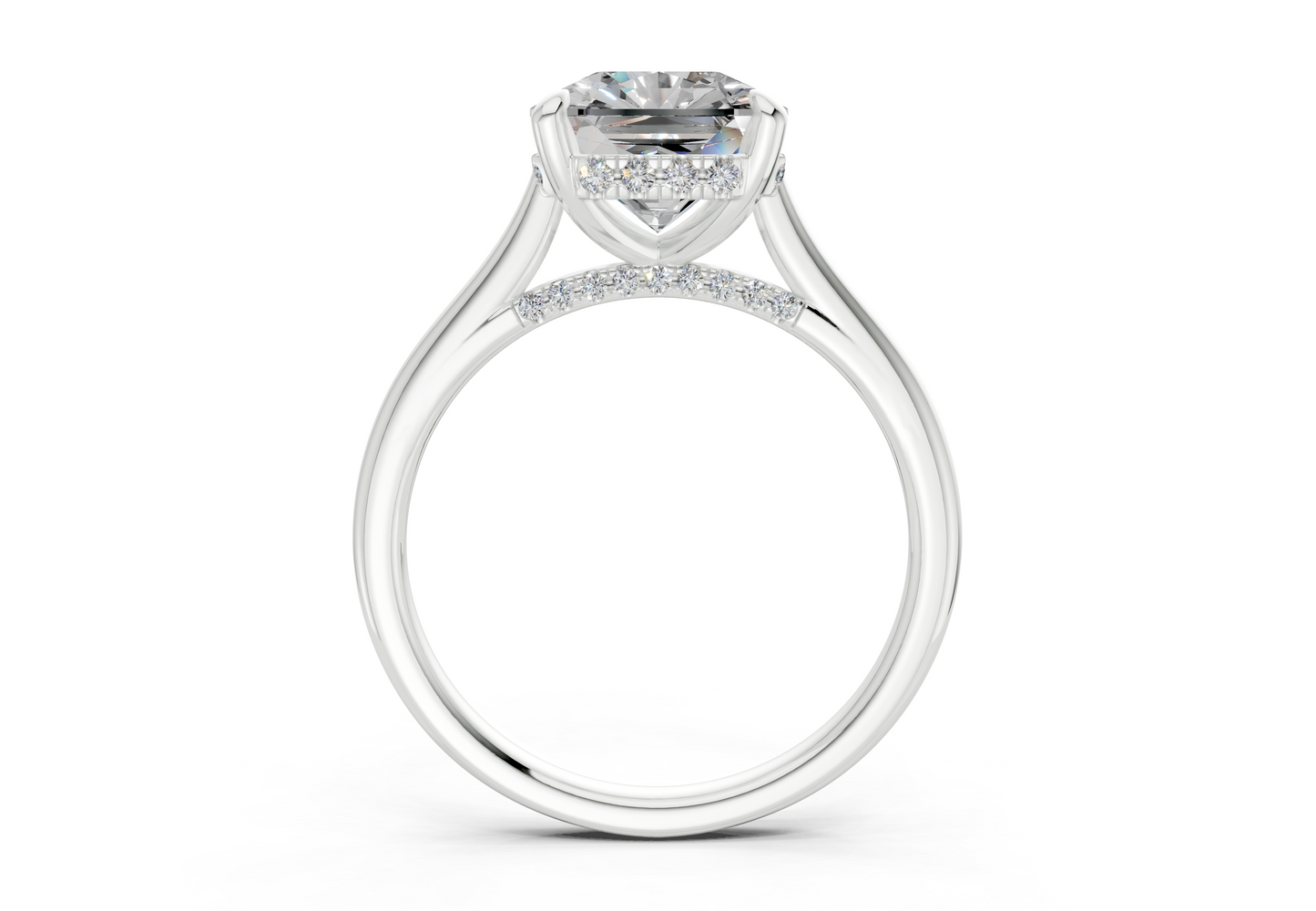 Piper Diamond Solitaire Radiant Squareuare Cut 2mm Engagement Ring