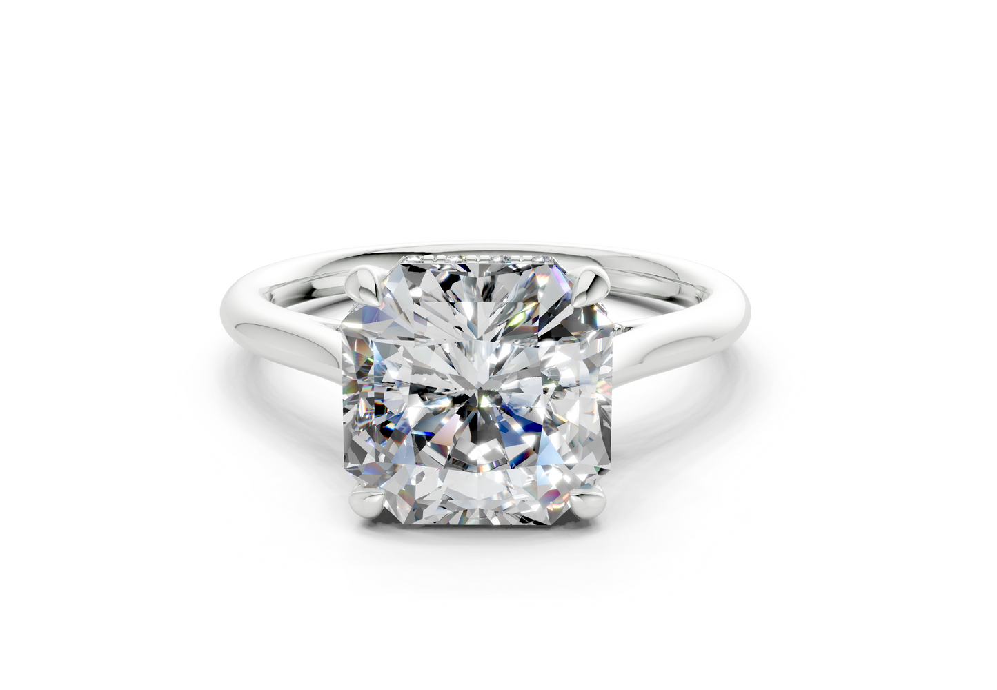 Piper Diamond Solitaire Radiant Squareuare Cut 2mm Engagement Ring