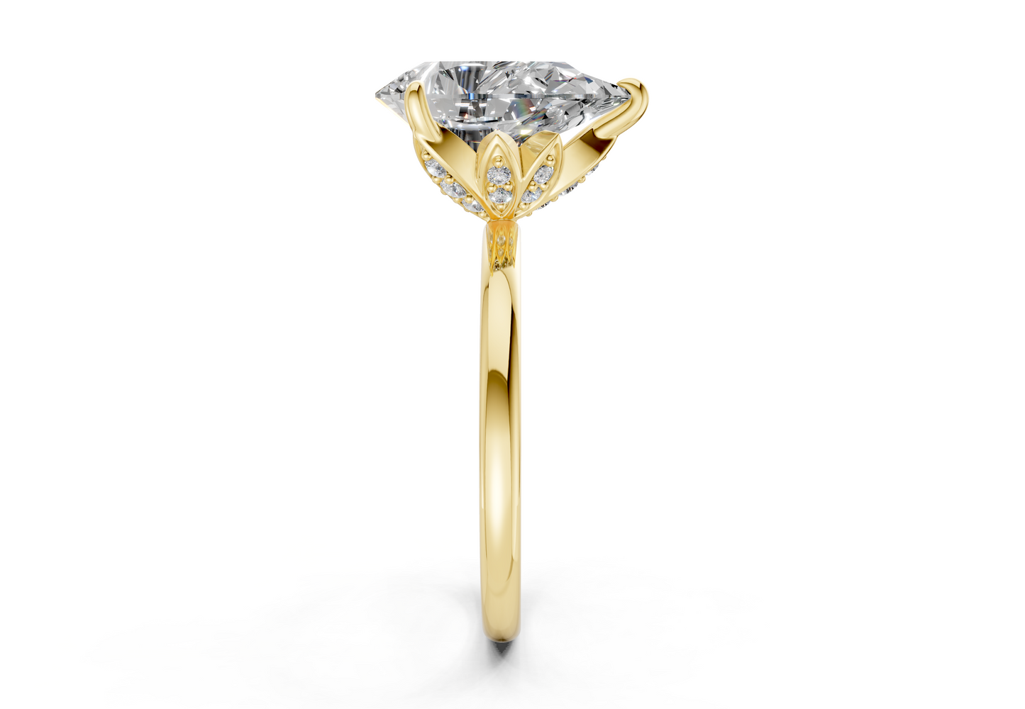 Skye Diamond Solitaire Pear Cut 1.8mm Engagement Ring