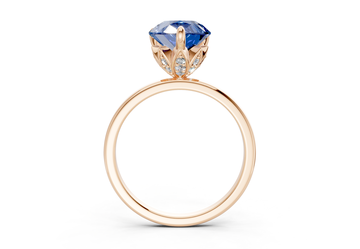 Skye Sapphire Gemstone Solitaire Pear Cut 1.8mm Engagement Ring