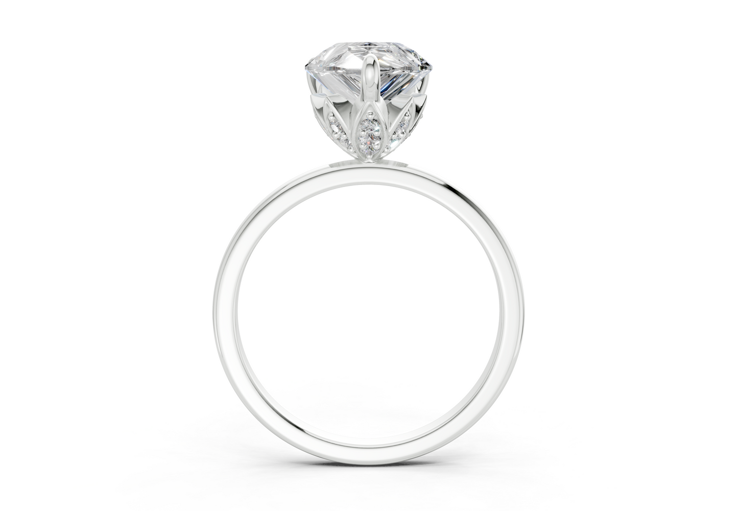 Skye Diamond Solitaire Pear Cut 1.8mm Engagement Ring