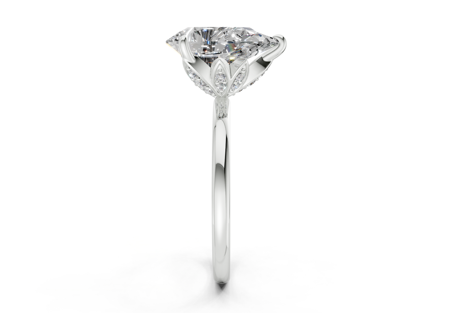 Skye Diamond Solitaire Pear Cut 1.8mm Engagement Ring