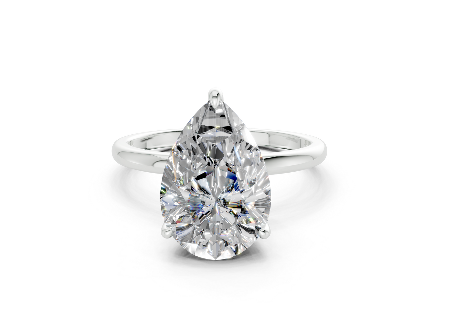 Skye Diamond Solitaire Pear Cut 1.8mm Engagement Ring