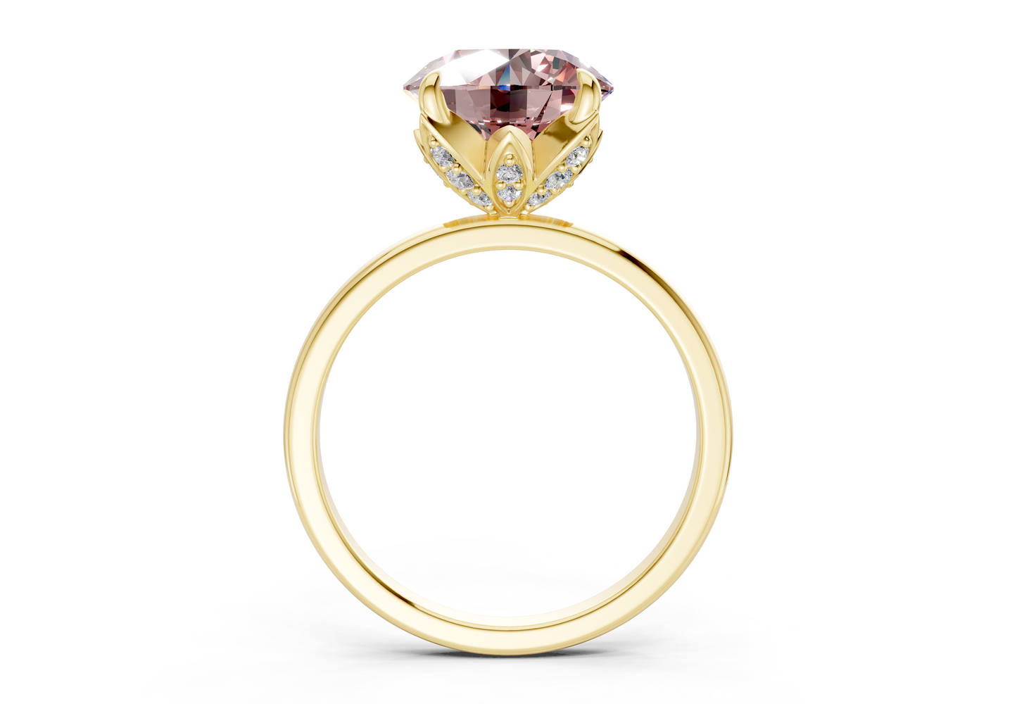 Skye Pink Diamond Solitaire Round Cut 1.8mm Engagement Ring