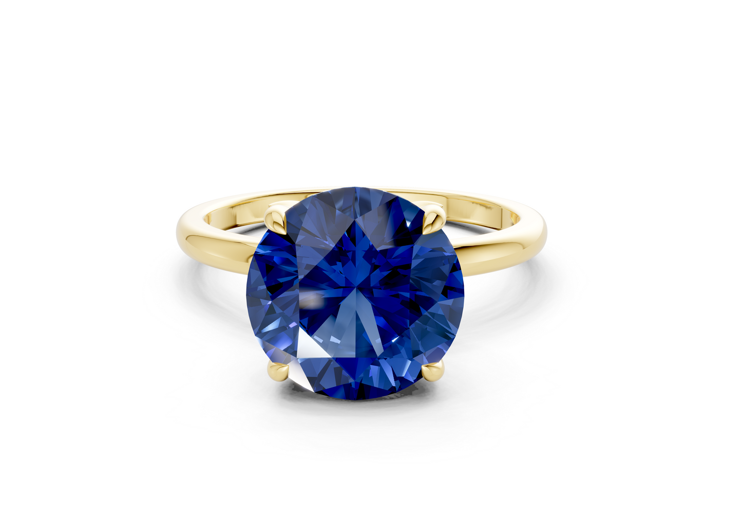Skye Sapphire Gemstone Solitaire Round Cut 1.8mm Engagement Ring