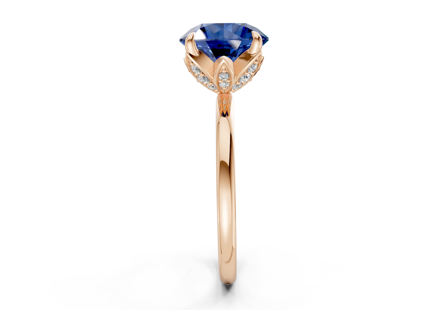 Skye Sapphire Gemstone Solitaire Round Cut 1.8mm Engagement Ring