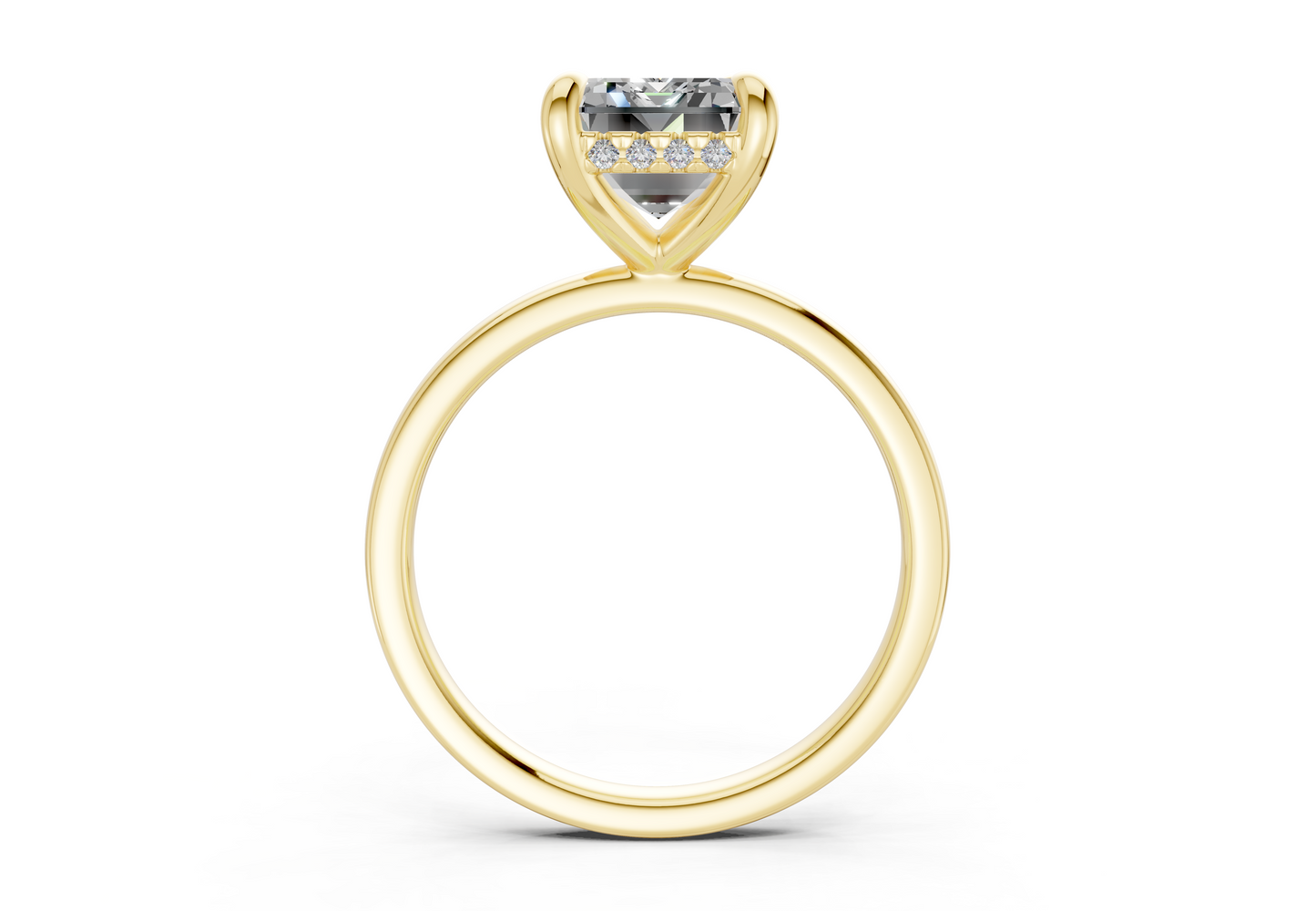 Solstice Diamond Solitaire Emerald Cut 1.8mm Engagement Ring