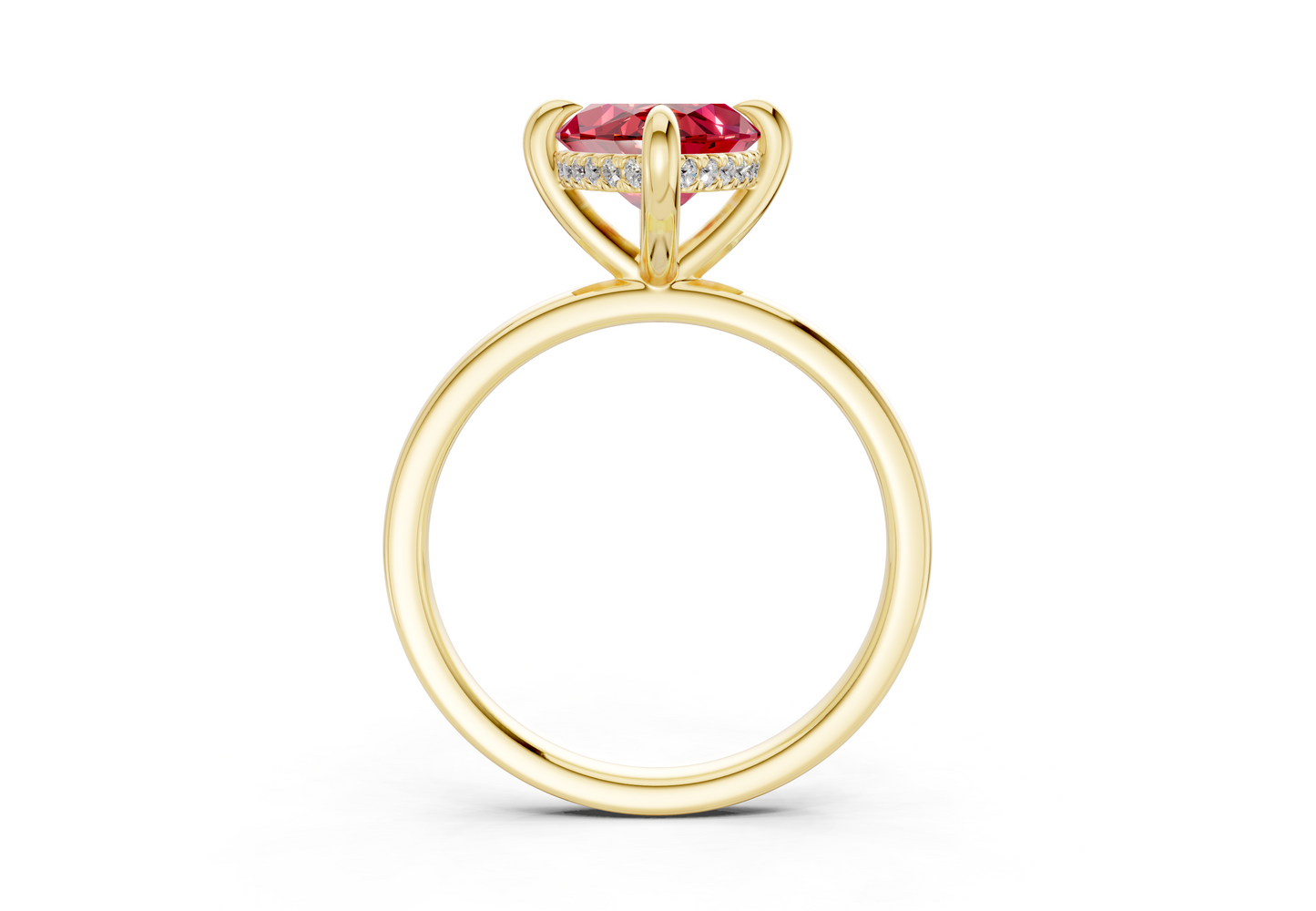 Solstice Ruby Gemstone Solitaire Marquise Cut 2mm Engagement Ring