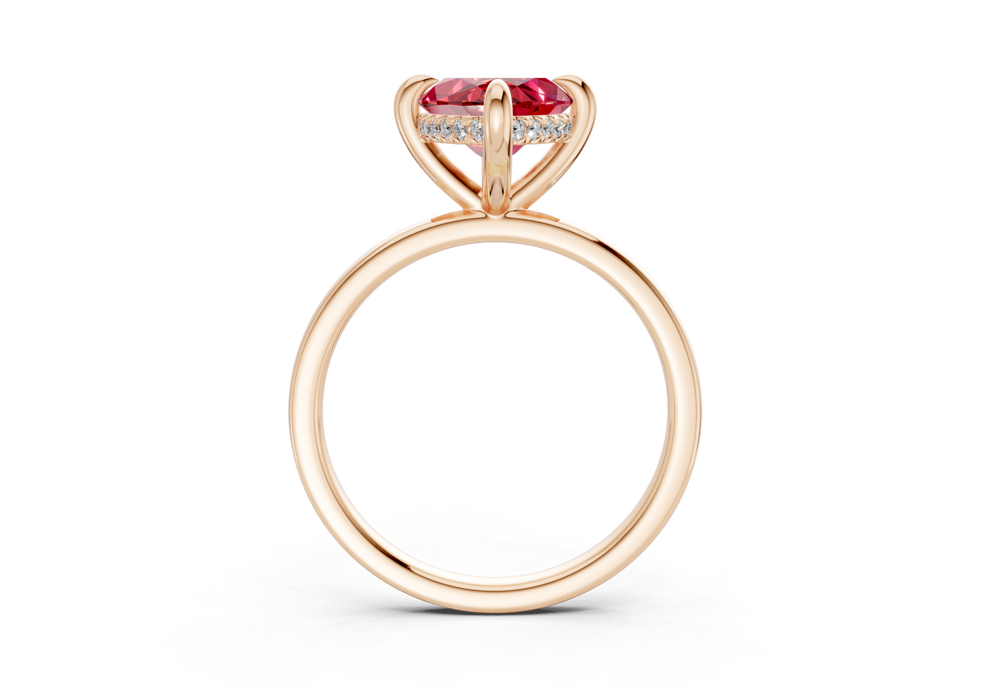 Solstice Ruby Gemstone Solitaire Marquise Cut 2mm Engagement Ring