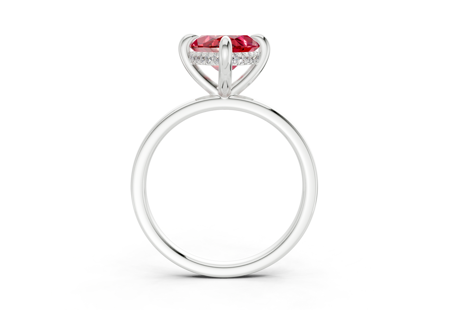 Solstice Ruby Gemstone Solitaire Marquise Cut 2mm Engagement Ring