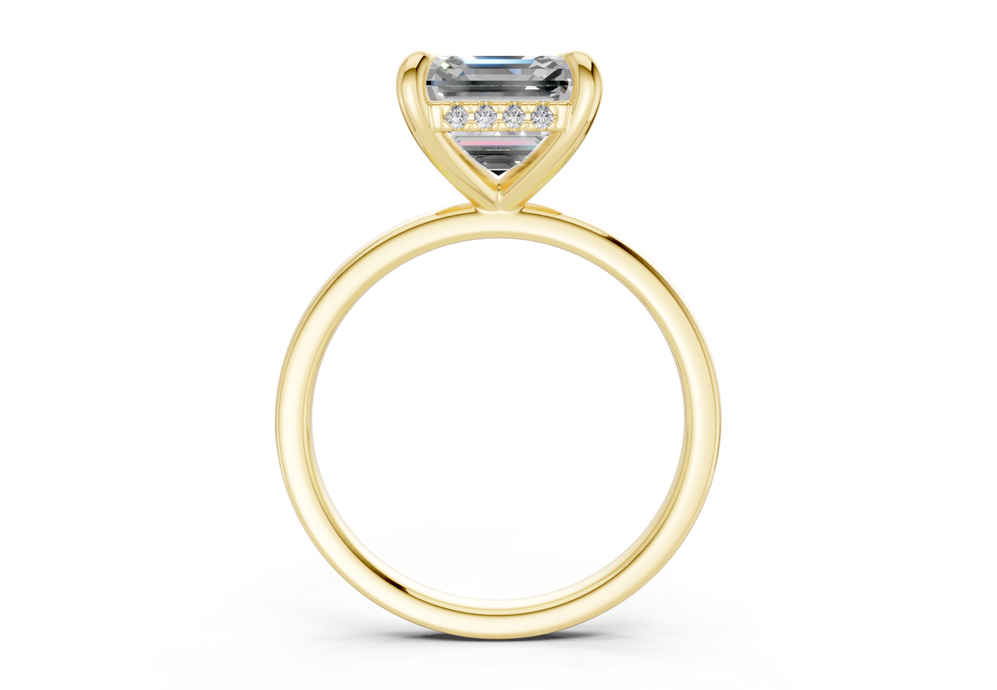 Solstice Diamond Solitaire Asscher Cut 2.3mm Engagement Ring