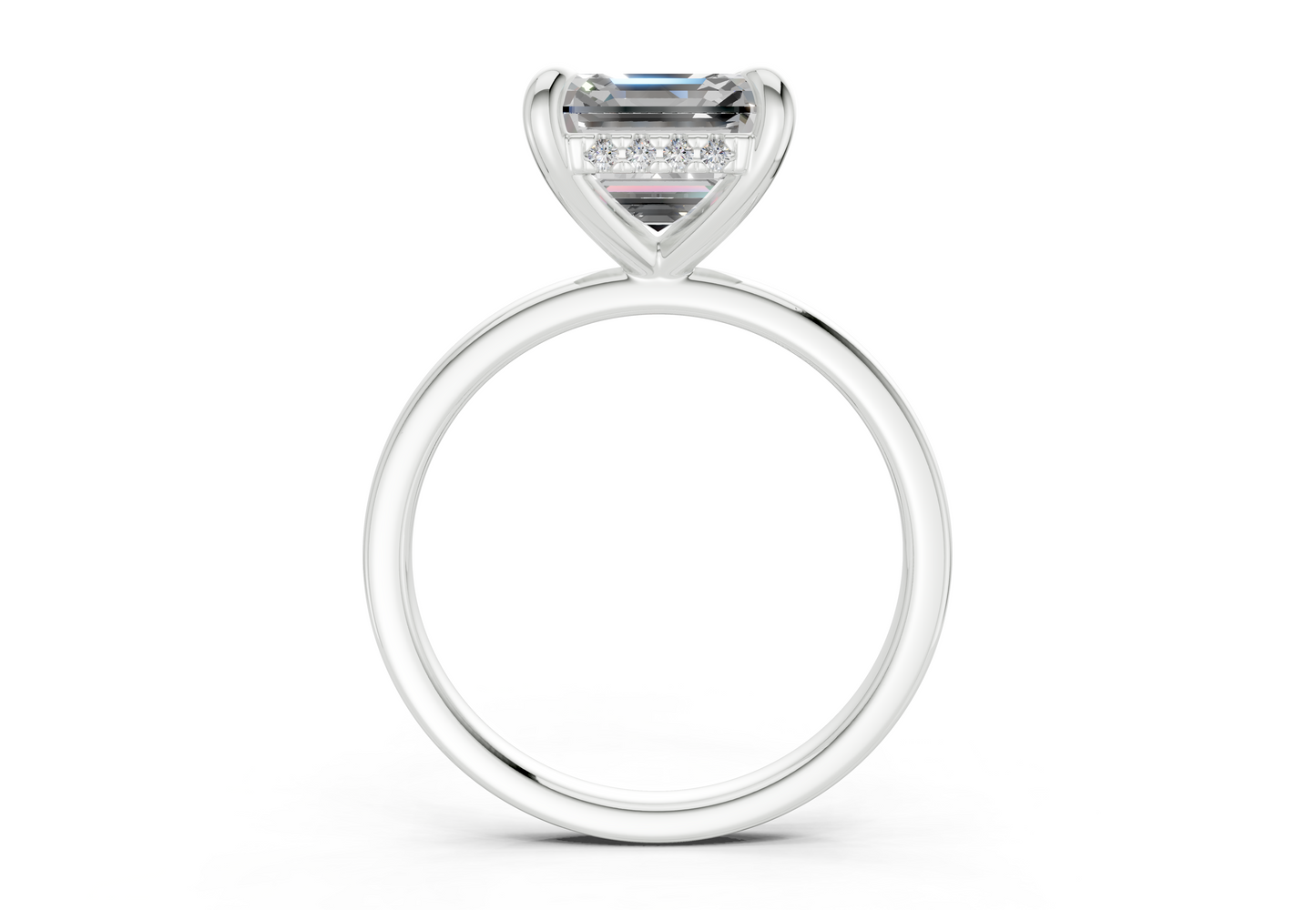 Solstice Diamond Solitaire Asscher Cut 2.3mm Engagement Ring