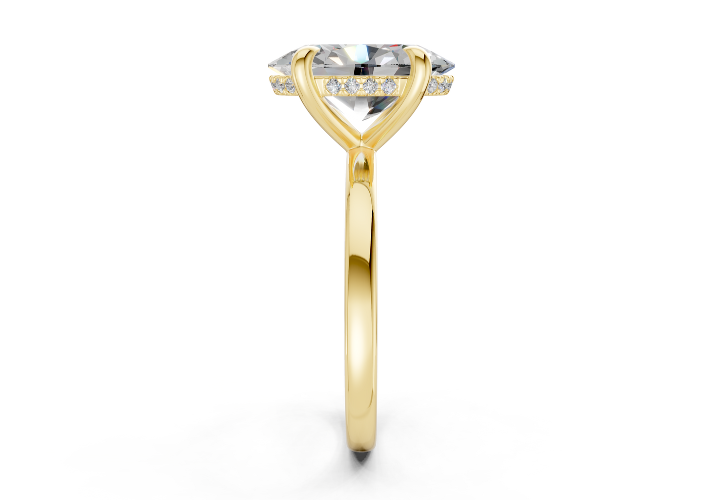 Solstice Diamond Solitaire Oval Cut 2mm Engagement Ring