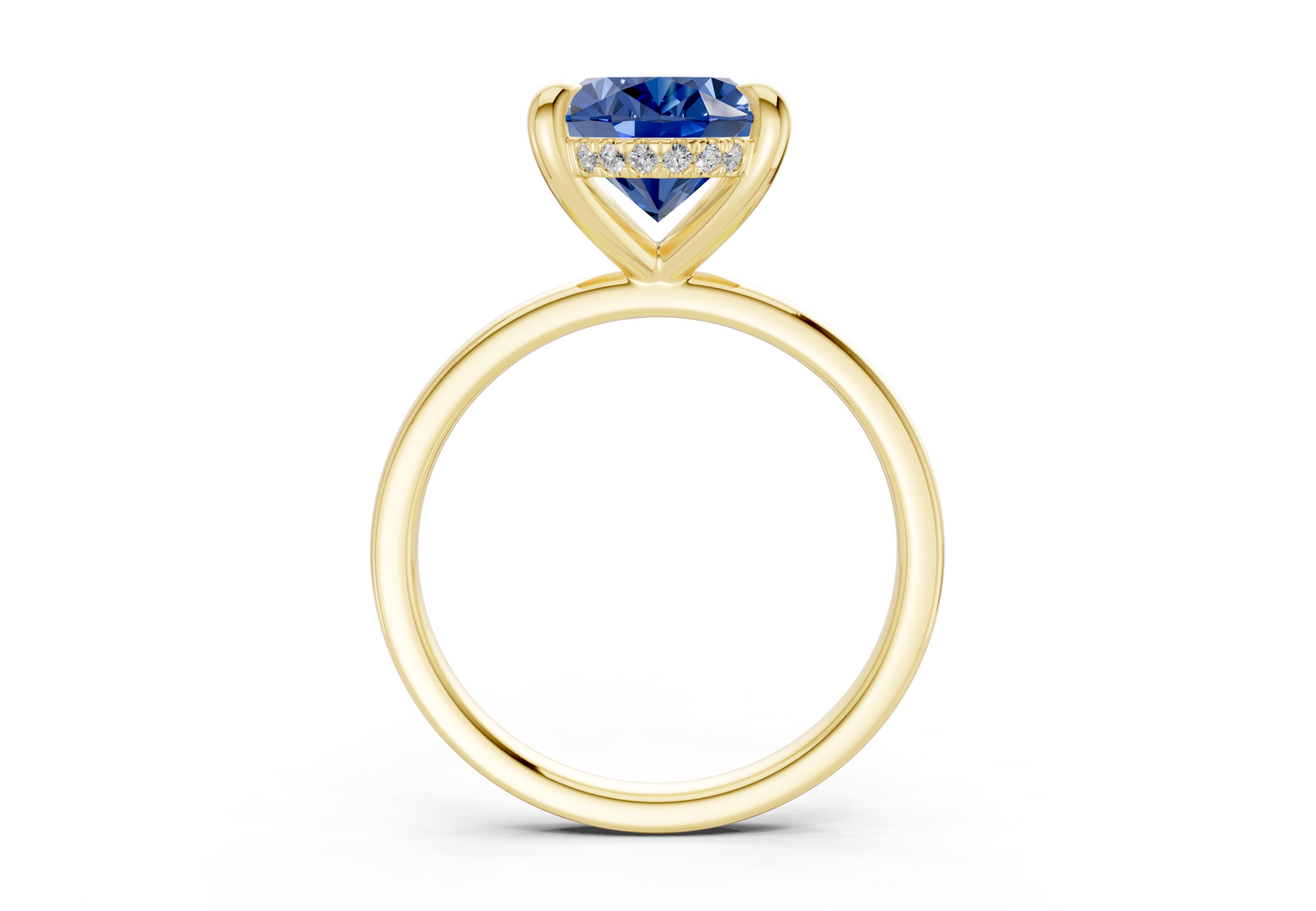 Solstice Sapphire Gemstone Solitaire Oval Cut 2mm Engagement Ring