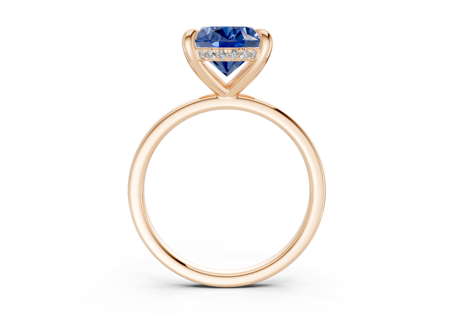 Solstice Sapphire Gemstone Solitaire Oval Cut 2mm Engagement Ring