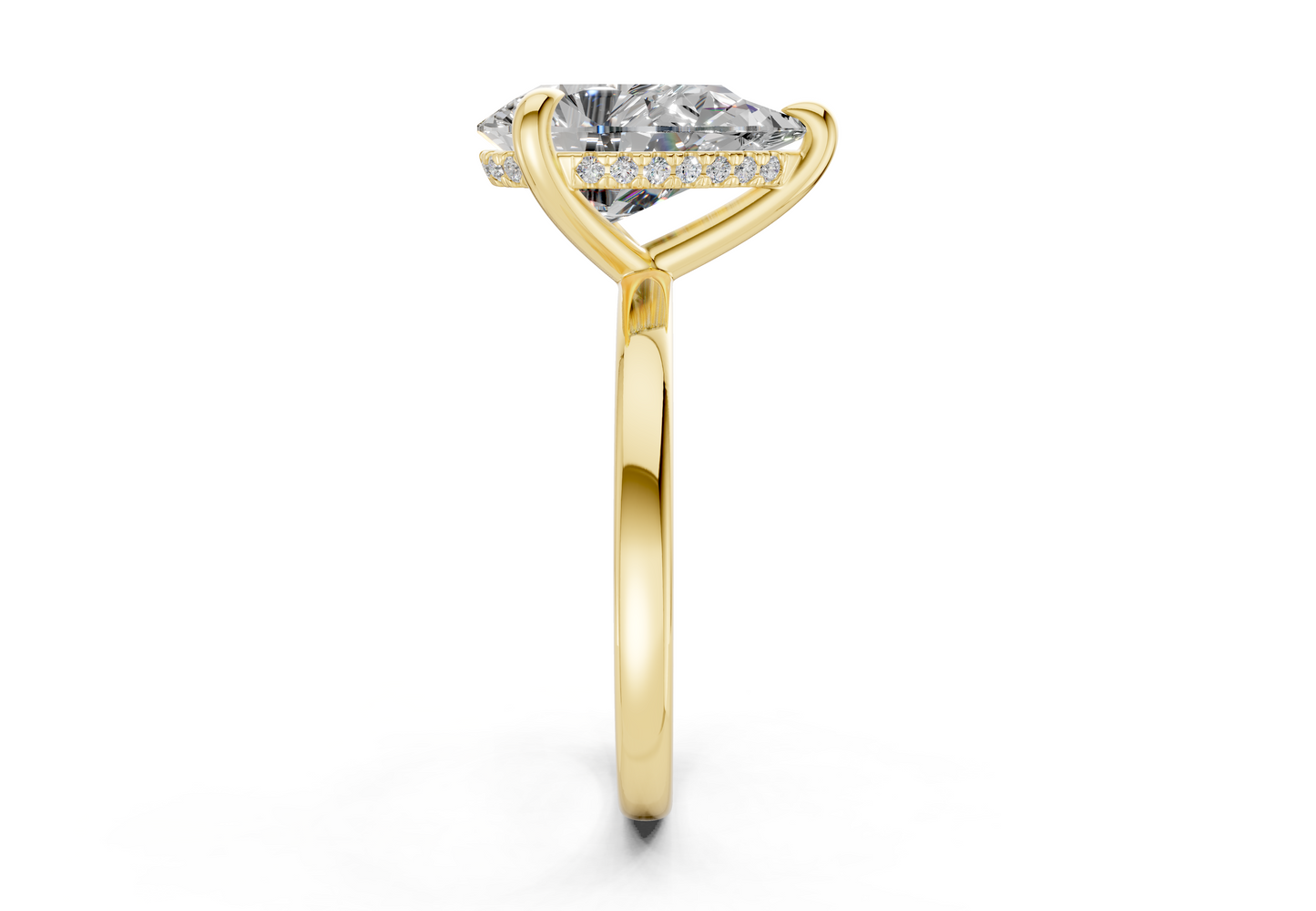 Solstice Diamond Solitaire Pear Cut 2.3mm Engagement Ring