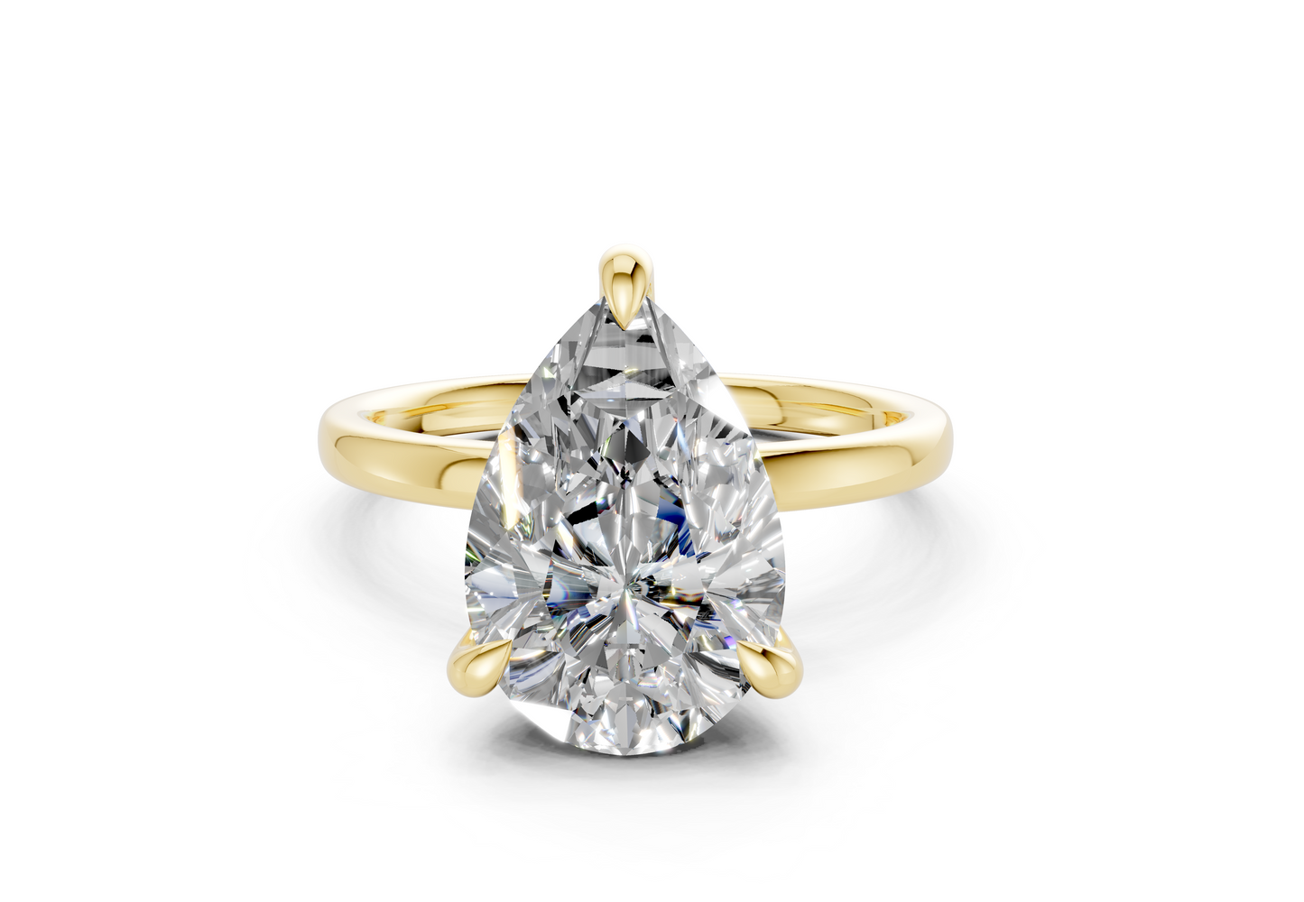 Solstice Diamond Solitaire Pear Cut 2.3mm Engagement Ring