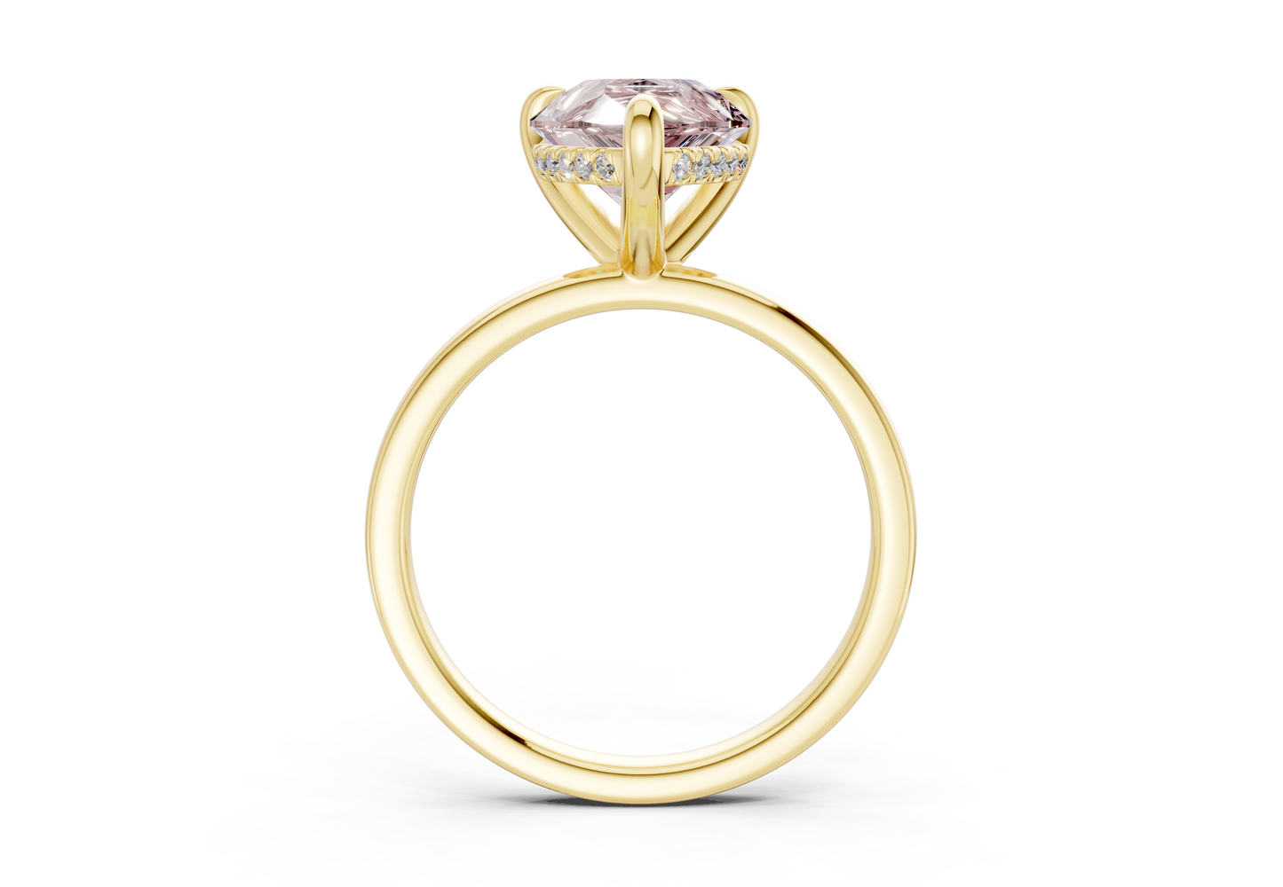 Solstice Pink Diamond Solitaire Pear Cut 2mm Engagement Ring