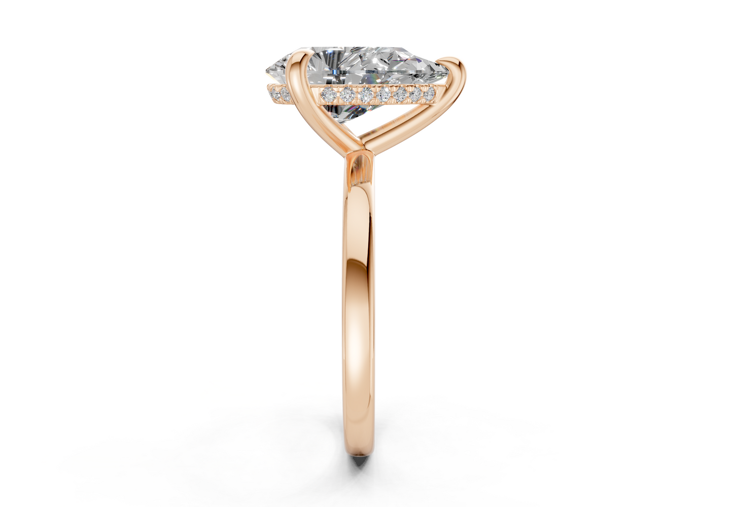 Solstice Diamond Solitaire Pear Cut 2.3mm Engagement Ring