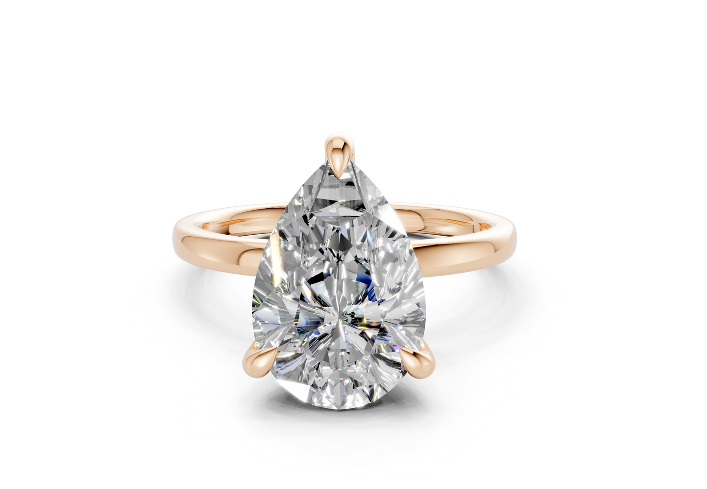 Solstice Diamond Solitaire Pear Cut 2.3mm Engagement Ring