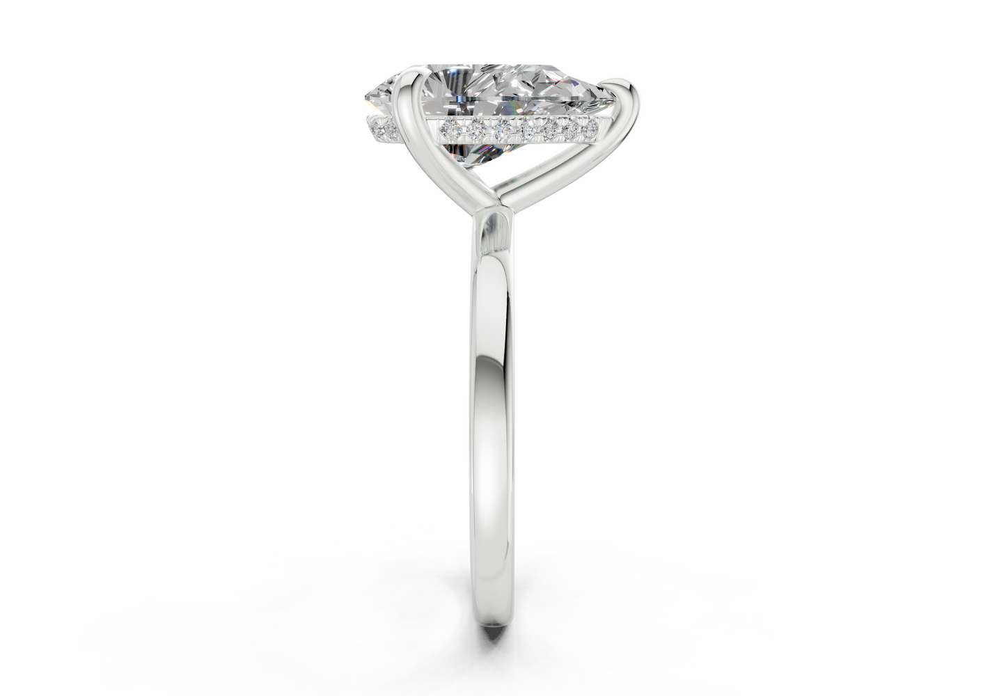 Solstice Diamond Solitaire Pear Cut 2.3mm Engagement Ring