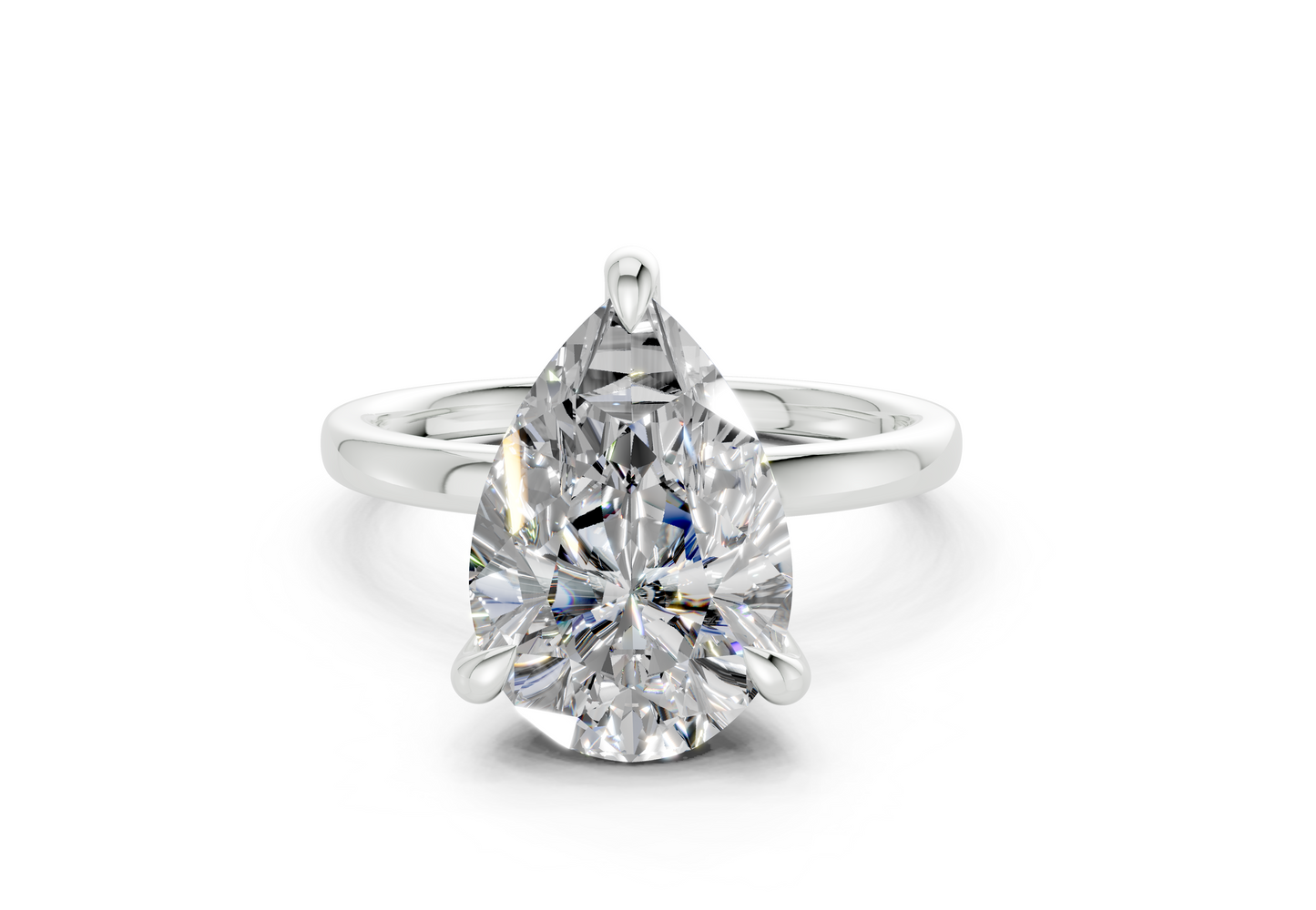 Solstice Diamond Solitaire Pear Cut 2.3mm Engagement Ring