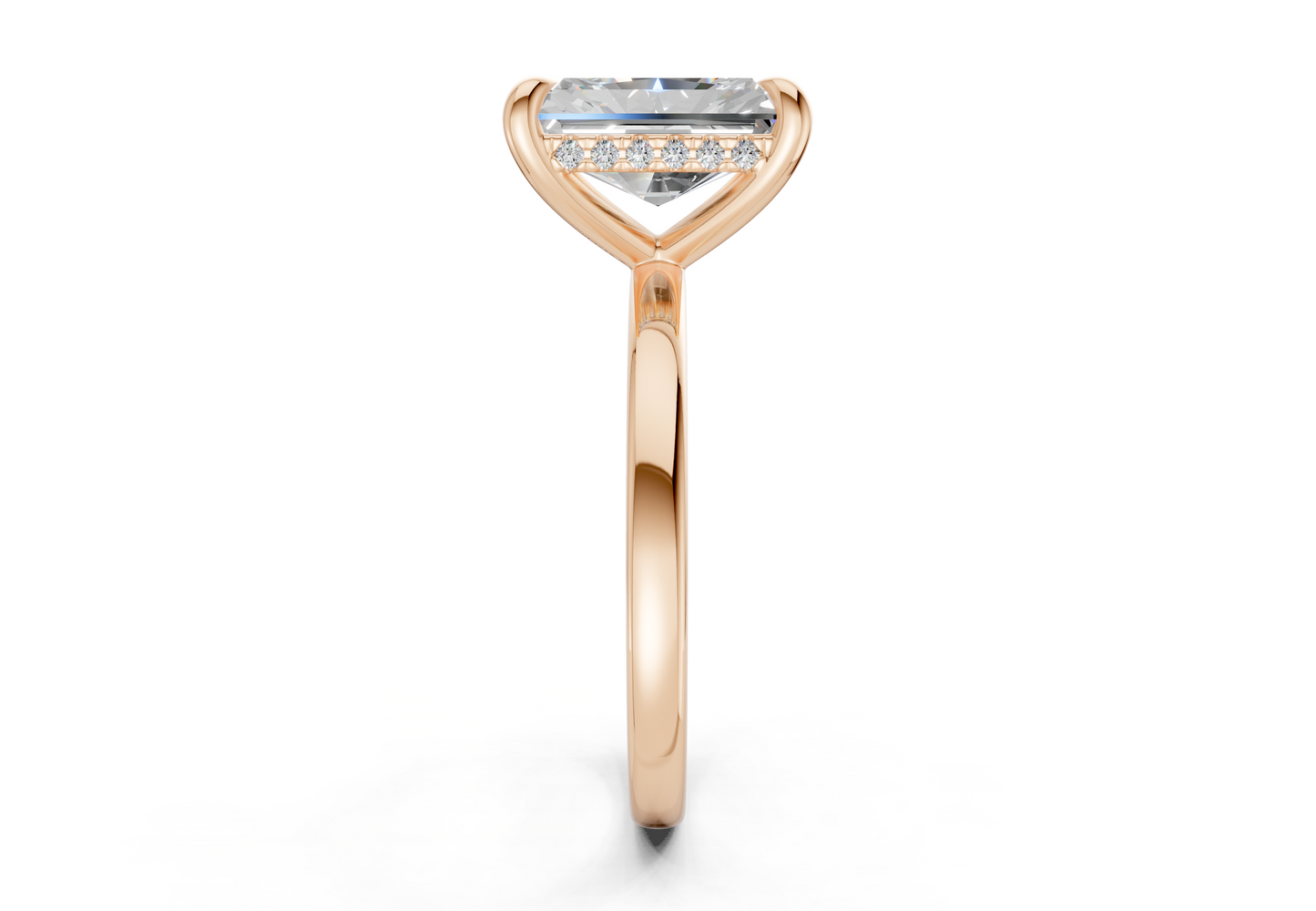 Solstice Diamond Solitaire Radiant Cut 2.3mm Engagement Ring