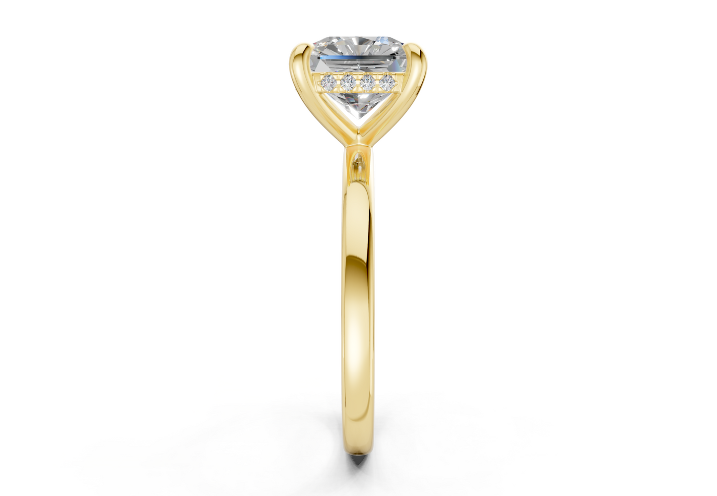 Solstice Diamond Solitaire Radiant Squareuare Cut 2.3mm Engagement Ring