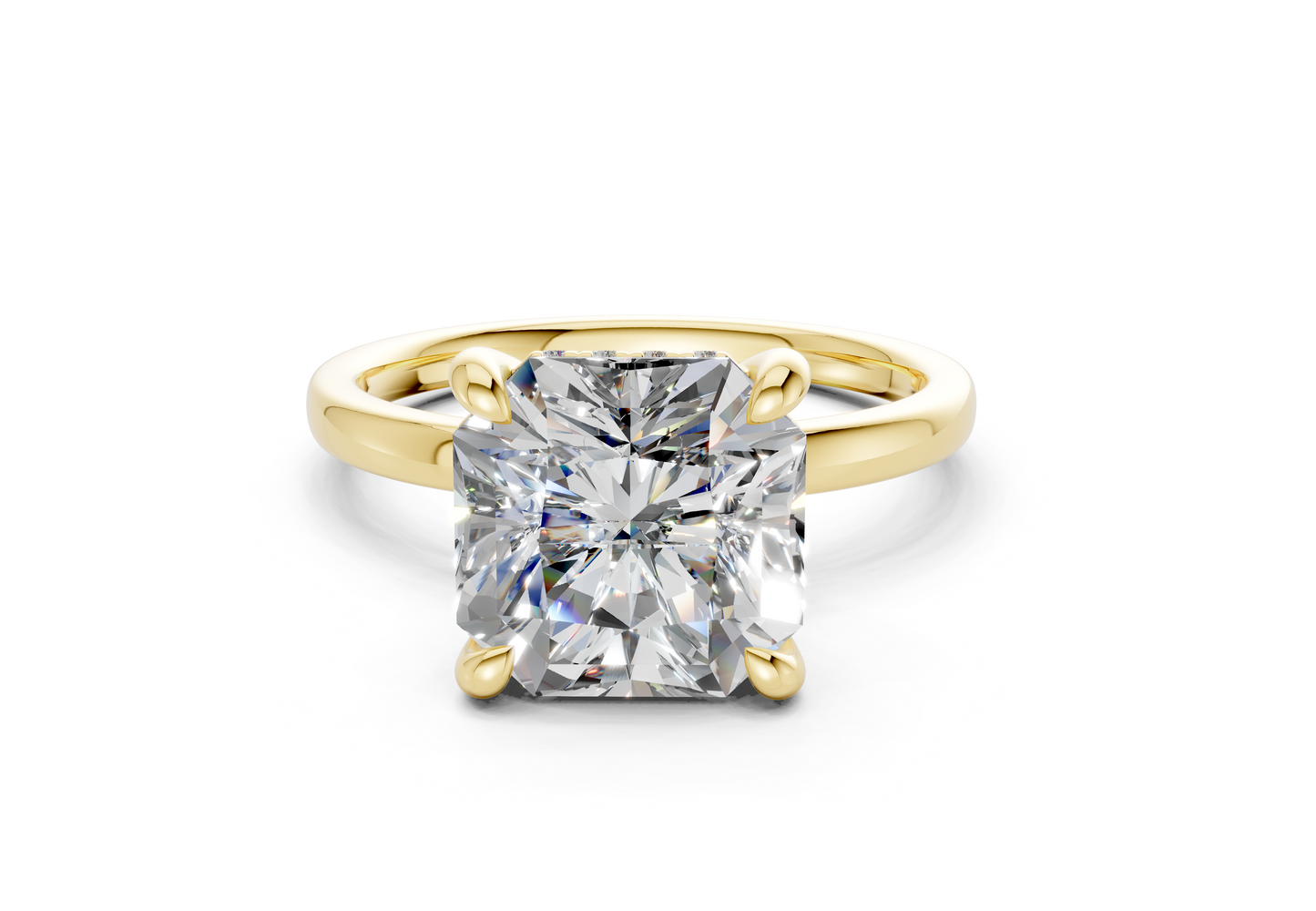 Solstice Diamond Solitaire Radiant Squareuare Cut 2.3mm Engagement Ring