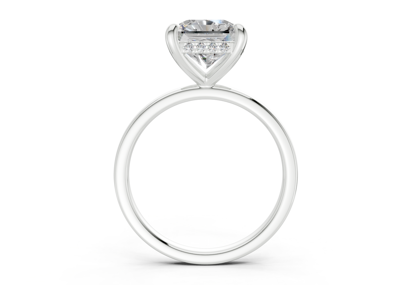 Solstice Diamond Solitaire Radiant Squareuare Cut 2.3mm Engagement Ring