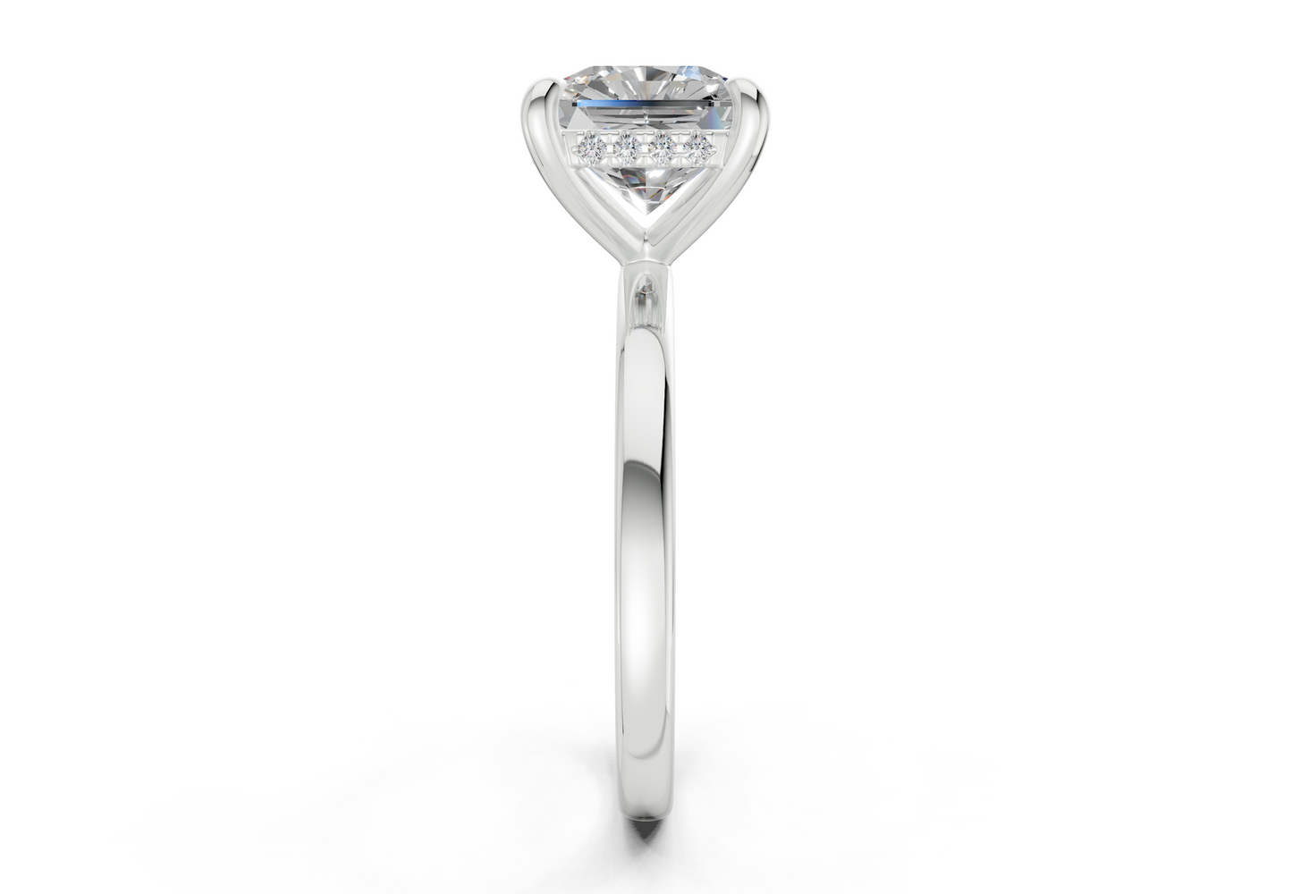 Solstice Diamond Solitaire Radiant Squareuare Cut 2.3mm Engagement Ring