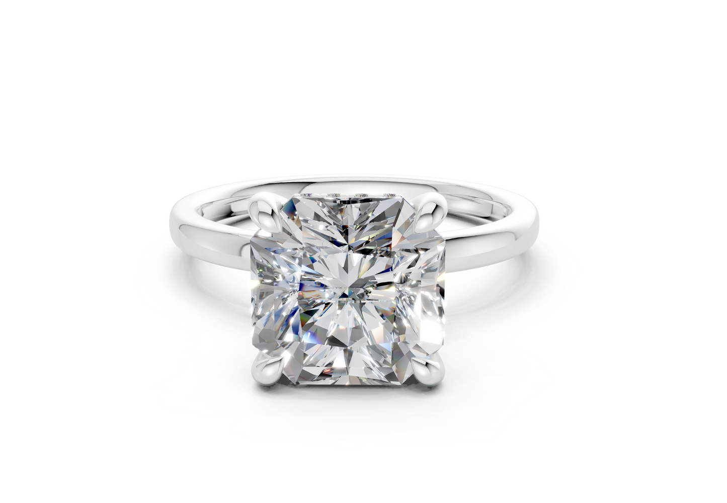Solstice Diamond Solitaire Radiant Squareuare Cut 2.3mm Engagement Ring