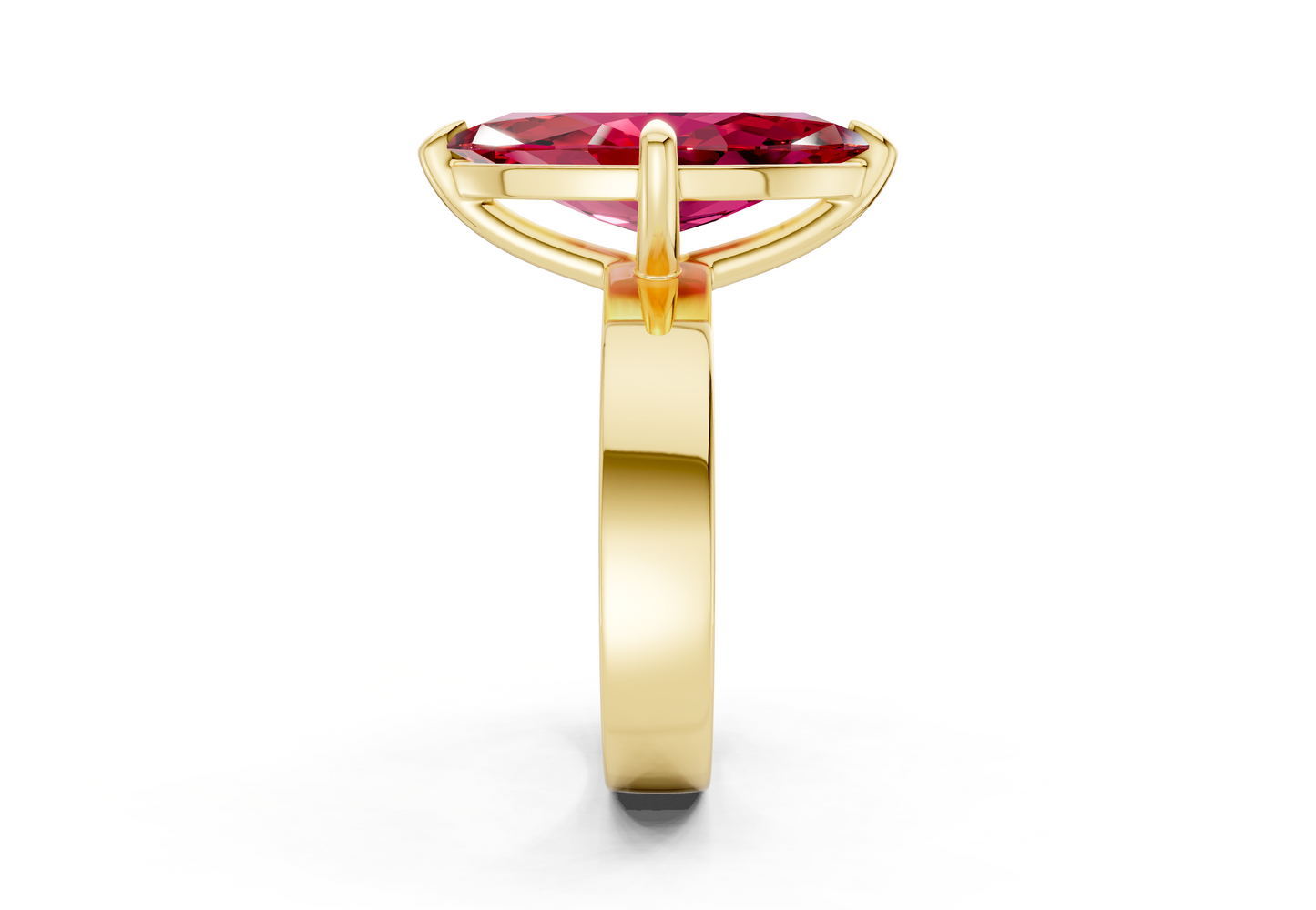 Cascade Ruby Gemstone Solitaire Marquise Cut 4mm Engagement Ring