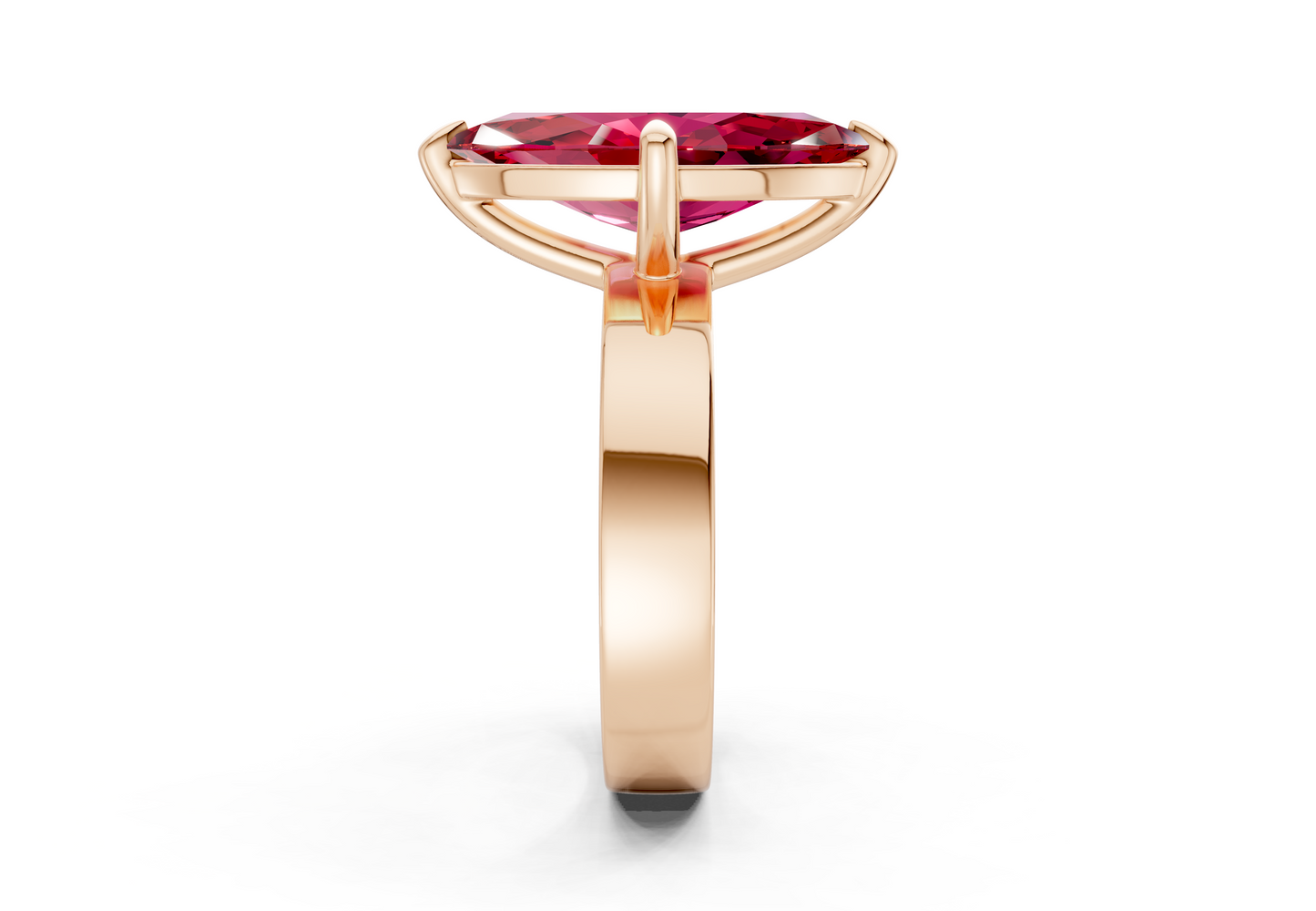 Cascade Ruby Gemstone Solitaire Marquise Cut 4mm Engagement Ring