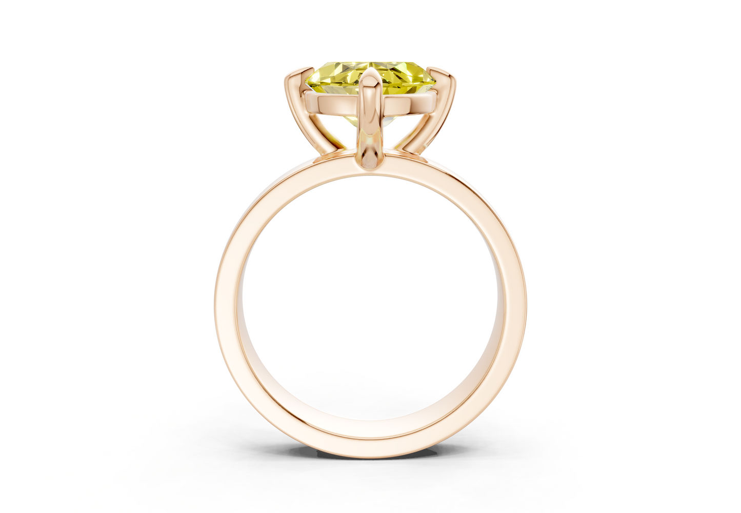 Cascade Yellow Diamond Solitaire Marquise Cut 4mm Engagement Ring