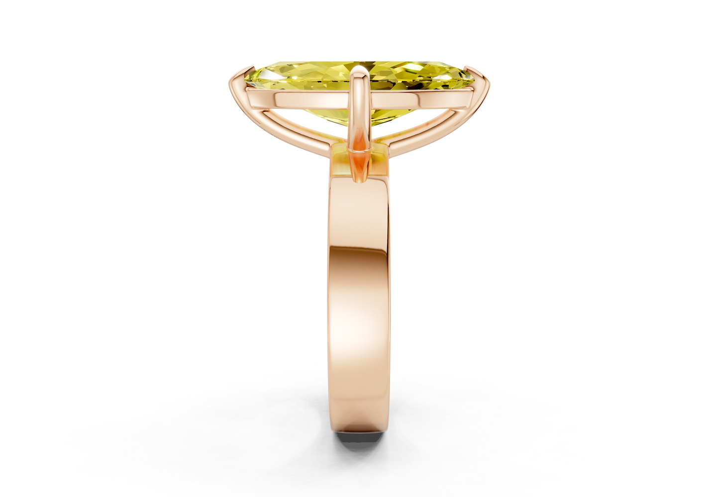 Cascade Yellow Diamond Solitaire Marquise Cut 4mm Engagement Ring
