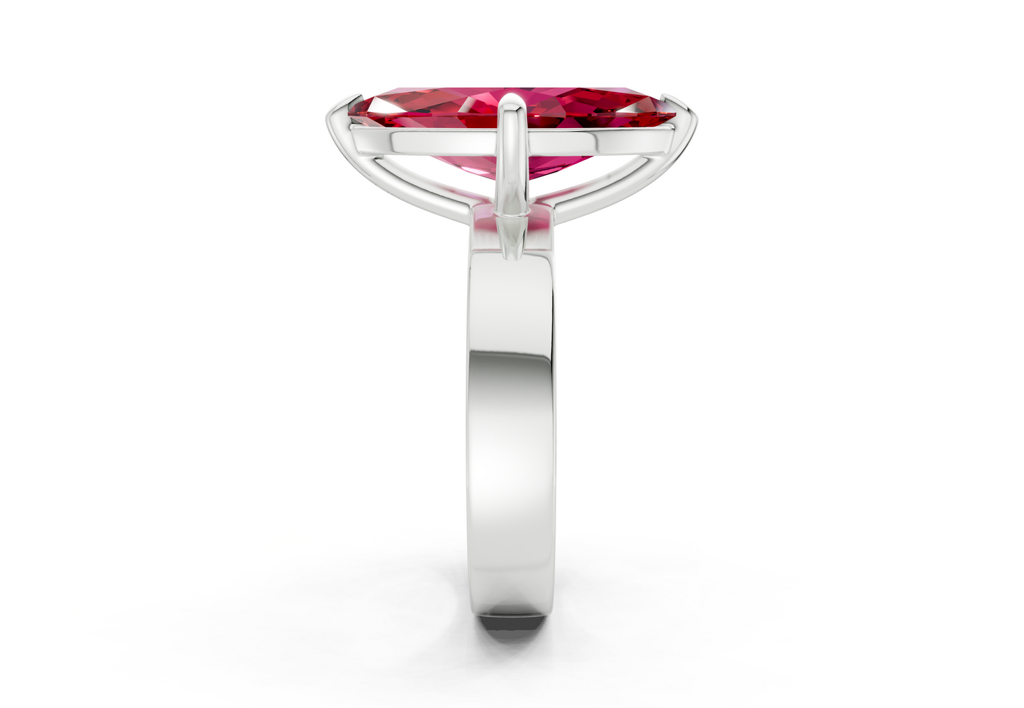 Cascade Ruby Gemstone Solitaire Marquise Cut 4mm Engagement Ring