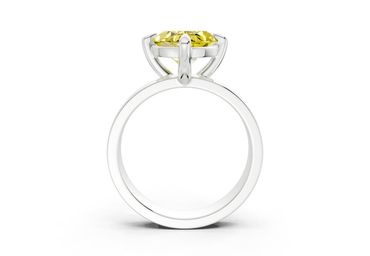 Cascade Yellow Diamond Solitaire Marquise Cut 4mm Engagement Ring