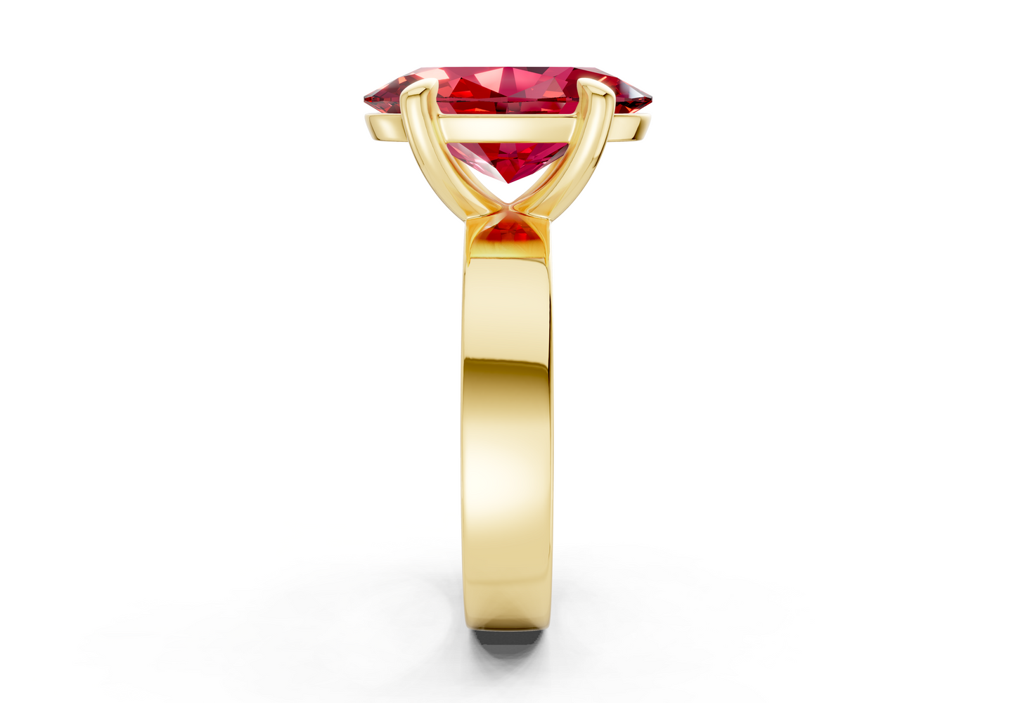Cascade Ruby Gemstone Solitaire Oval Cut 4mm Engagement Ring