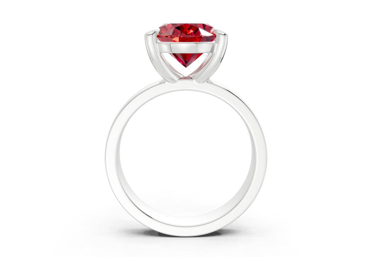 Cascade Ruby Gemstone Solitaire Oval Cut 4mm Engagement Ring