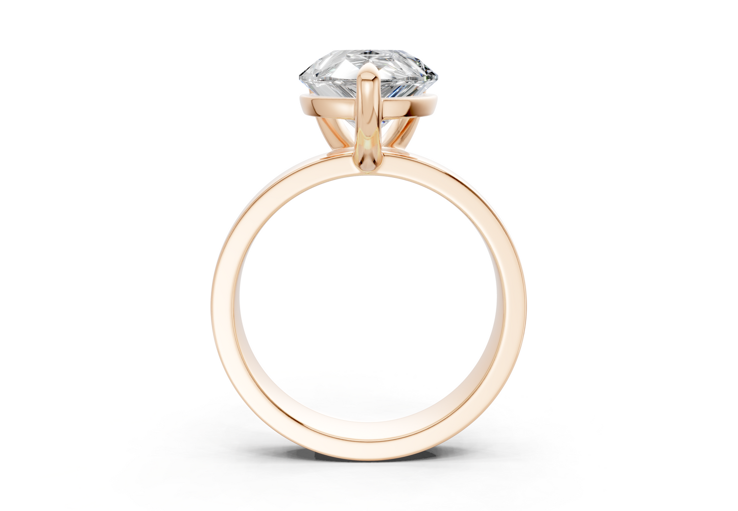 Cascade Diamond Solitaire Pear Cut 4mm Engagement Ring