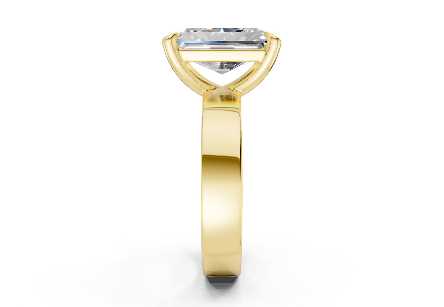 Cascade Diamond Solitaire Radiant Cut 4mm Engagement Ring