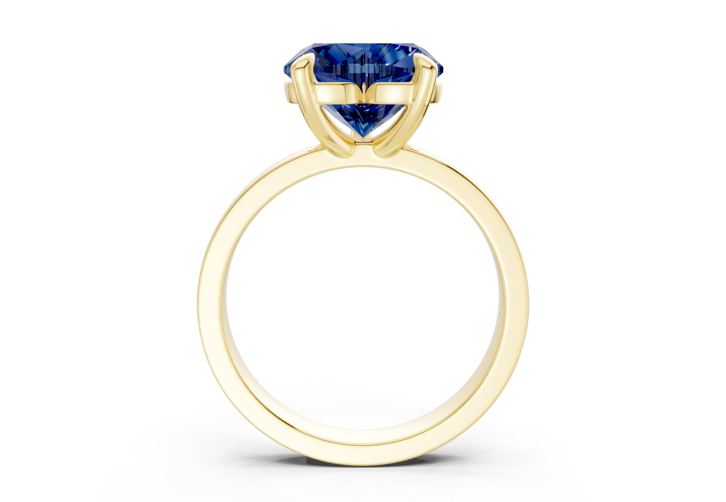 Aspen Sapphire Gemstone Solitaire Heart Cut 3mm Engagement Ring