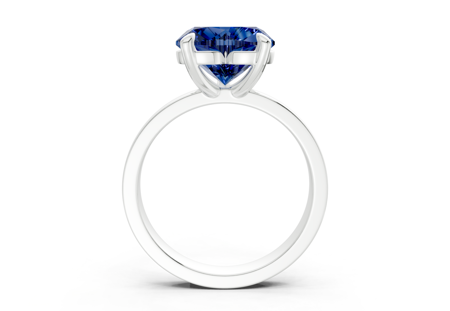 Aspen Sapphire Gemstone Solitaire Heart Cut 3mm Engagement Ring