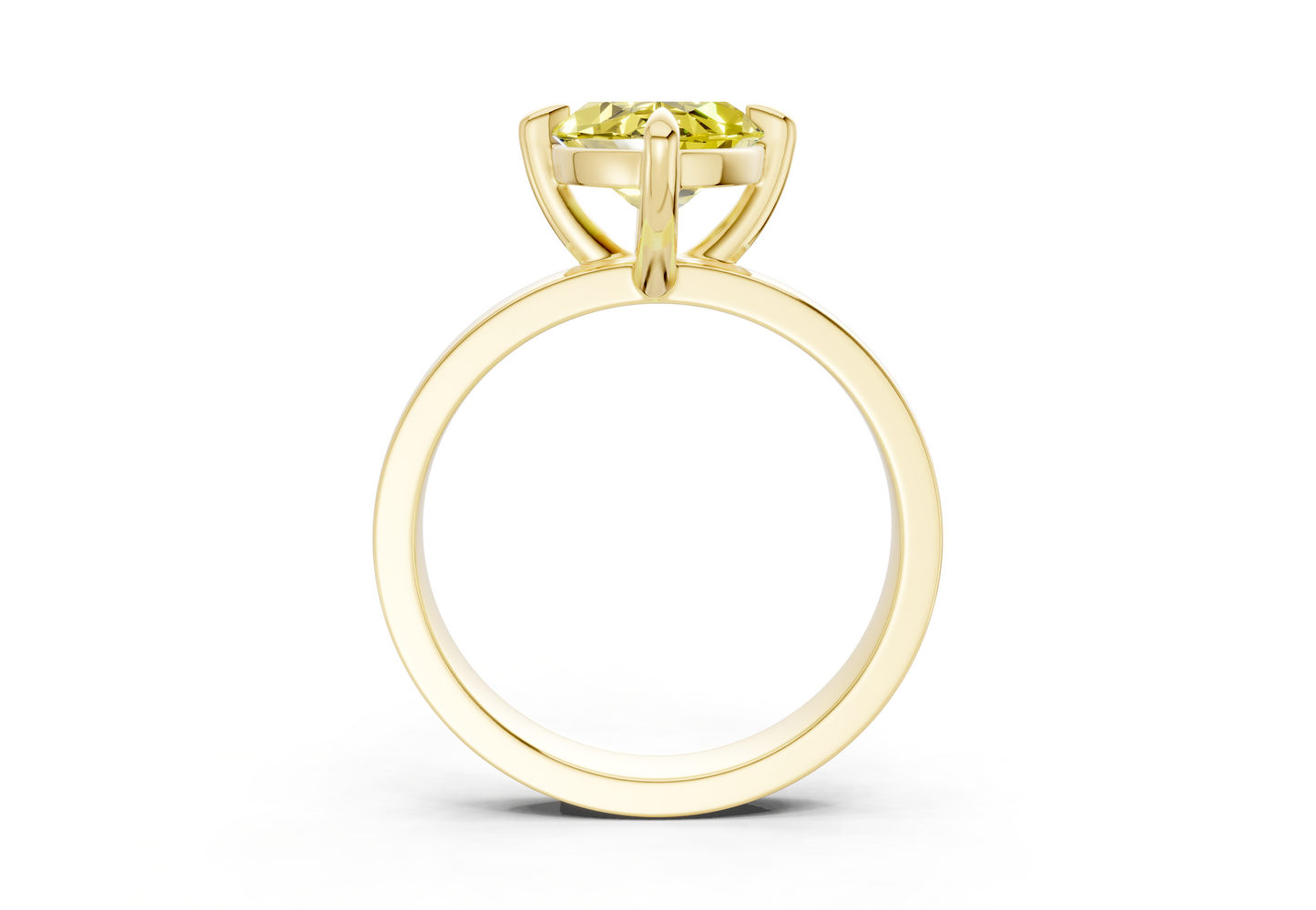 Aspen Yellow Diamond Solitaire Marquise Cut 3mm Engagement Ring
