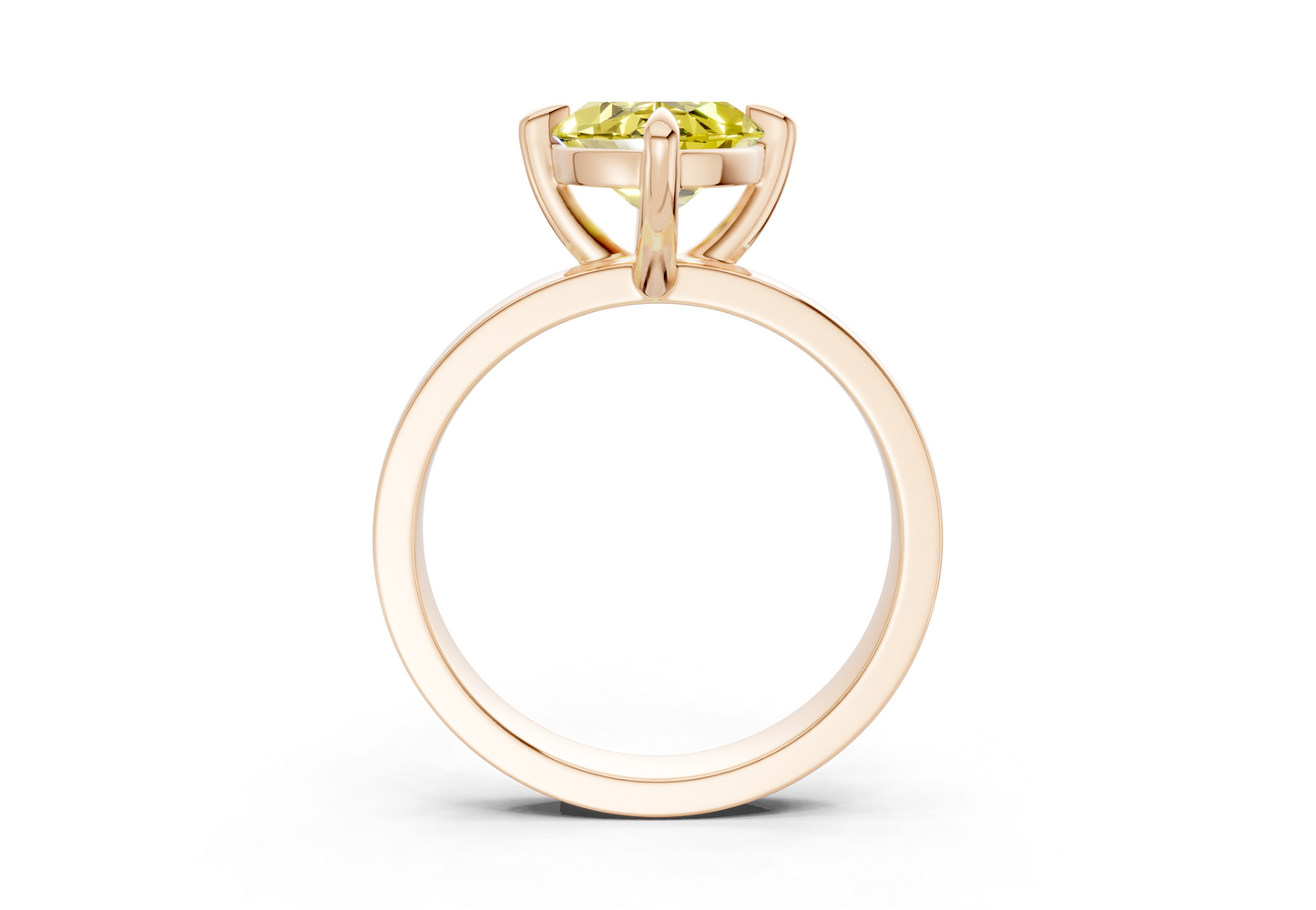 Aspen Yellow Diamond Solitaire Marquise Cut 3mm Engagement Ring