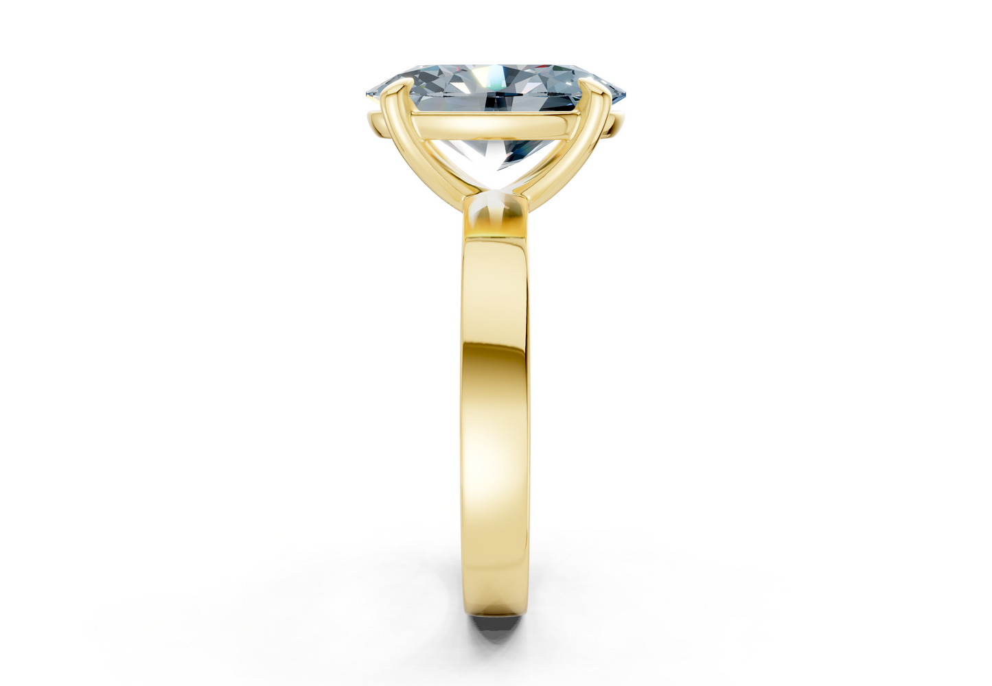 Aspen Blue Diamond Solitaire Oval Cut 3mm Engagement Ring